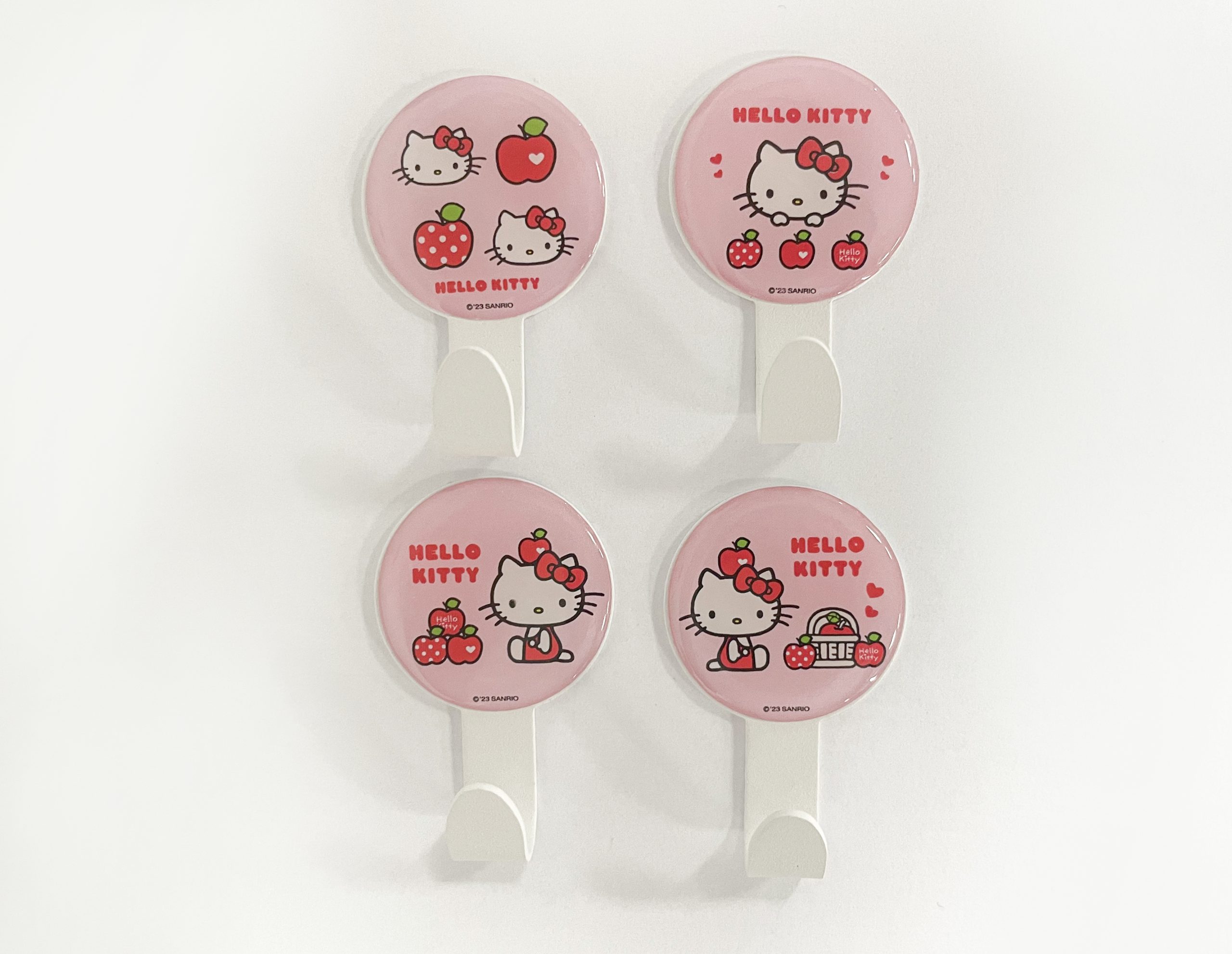 Hello Kitty Apple Collection Hooks (4 pcs) Miniso Home Romania